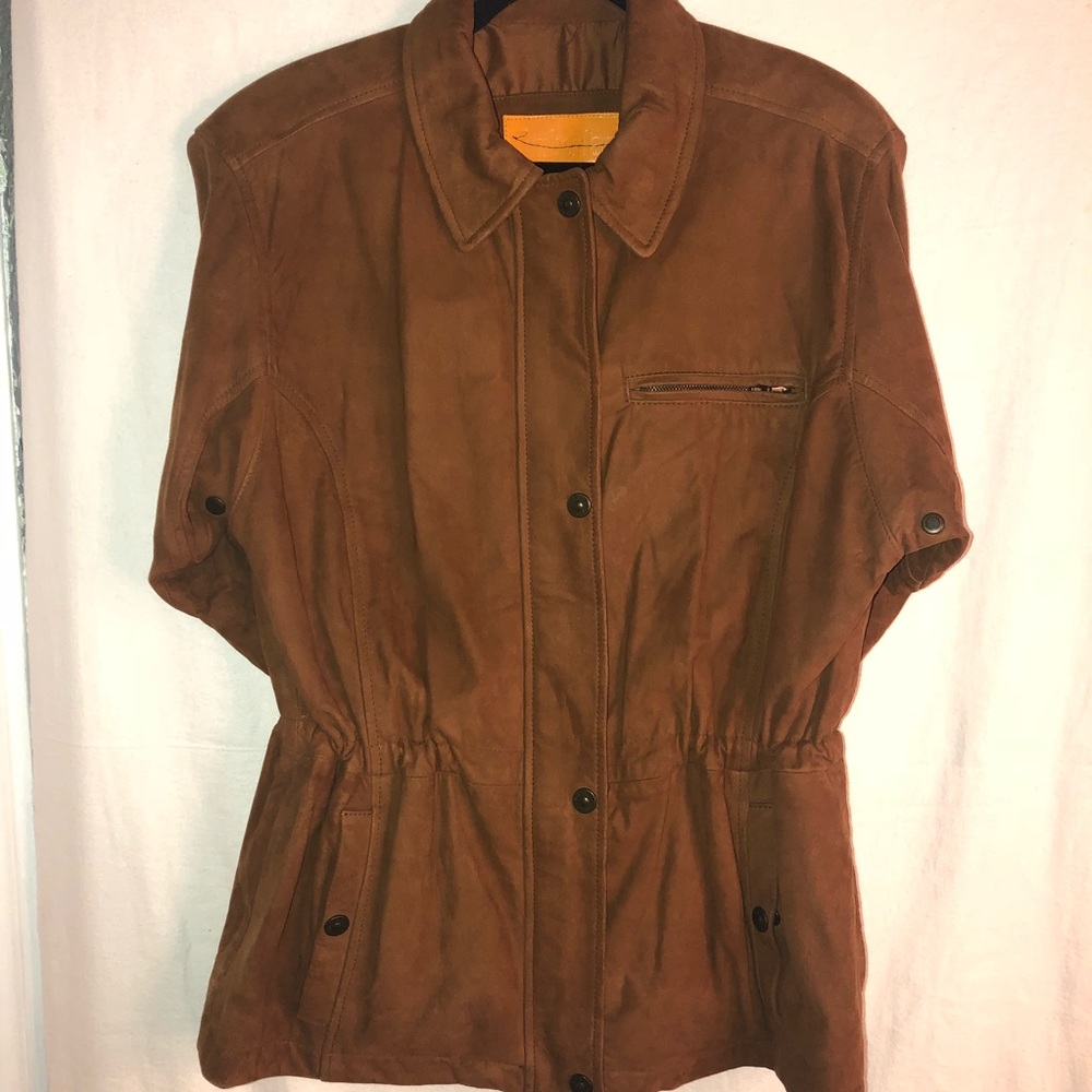 Timberland Lambskin Brown Waterproof Jacket